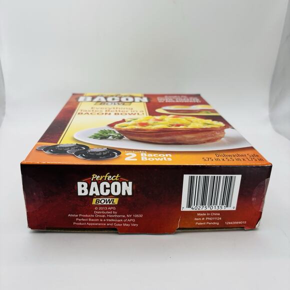 As Seen On TV Perfect Bacon Bowl 2 Bowls Included Dishwasher Safe New in Box - Picture 6 of 8